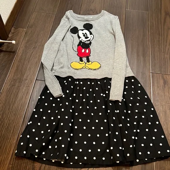GAP | Dresses | Gapkids Disney Sweater Dress In Girls Size 2 Or Xl Mickey  Mouse | Poshmark
